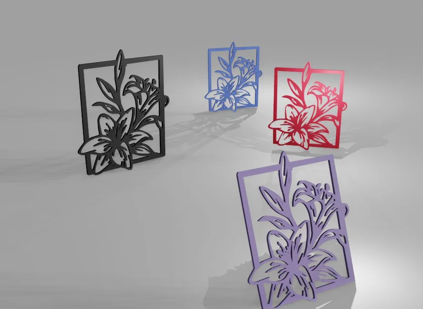 Mô hình trang trí họa tiết hoa nghệ thuật - File in 3D tinh tế - Image 2