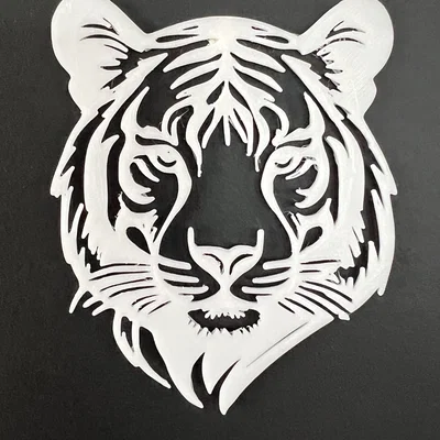 Mẫu tranh treo tường hình đầu hổ 3D (Tiger Wall Art #2) cực chất
