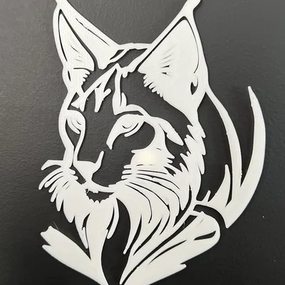 Mẫu Trang Trí Tường Hình Linh Miêu Lynx Wall Art #3 - File In 3D Đẹp