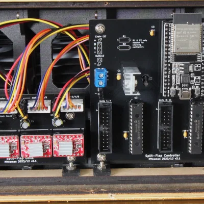 Split-Flap display – Điện tử & firmware thay thế kèm bracket gắn PCB