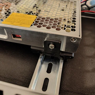 Ngàm gắn LRS vuông góc DIN Rail cho máy in Voron