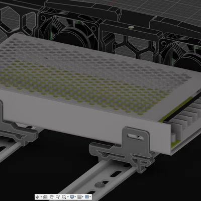 Ngàm trượt gắn nguồn Meanwell LRS lên thanh ray DIN cho máy in 3D