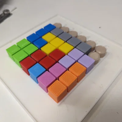 Genius Square Game – Bộ board & phụ kiện để in 3D