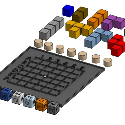 Genius Square Game – Bộ board & phụ kiện để in 3D