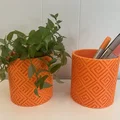 Chậu cây và ống cắm bút họa tiết hình học 3D độc đáo - Thumbnail 1