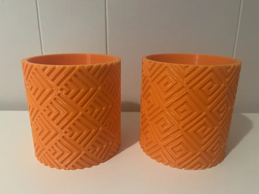 Chậu cây và ống cắm bút họa tiết hình học 3D độc đáo - Image 2