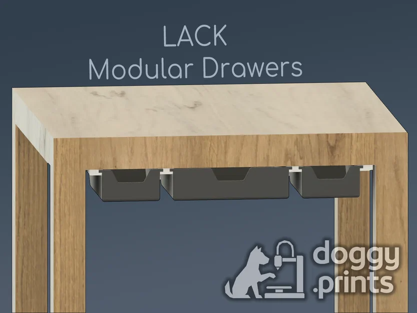 Hệ thống ngăn kéo modular lắp dưới bàn (cho Ikea LACK và nhiều bàn khác) - Image 1