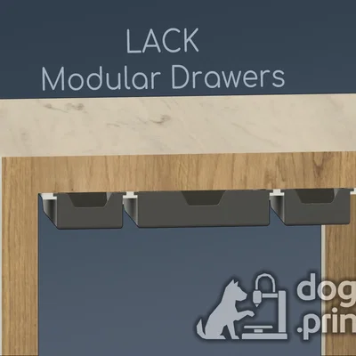Hệ thống ngăn kéo modular lắp dưới bàn (cho Ikea LACK và nhiều bàn khác)