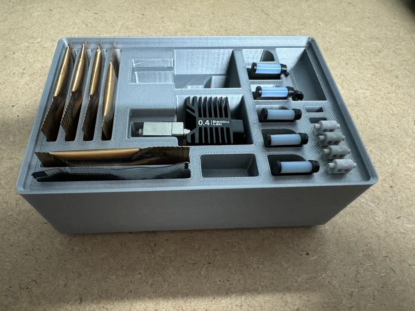 Khay lưu trữ phụ kiện Gridfinity cho máy in Bambu Lab X1C - Image 1