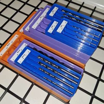 Khay Gridfinity xếp chồng đa năng cho mũi khoan nhiều kích cỡ