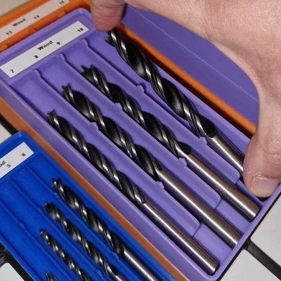 Khay Gridfinity xếp chồng đa năng cho mũi khoan nhiều kích cỡ