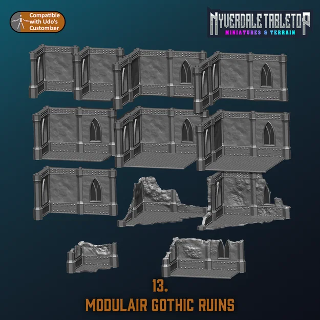Modulair Gothic Ruins – Bộ tàn tích Gothic dạng module cho wargaming/RPG - Image 3