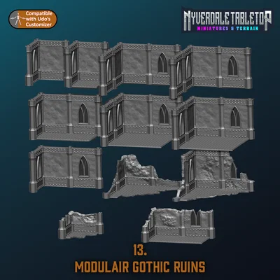 Modulair Gothic Ruins – Bộ tàn tích Gothic dạng module cho wargaming/RPG