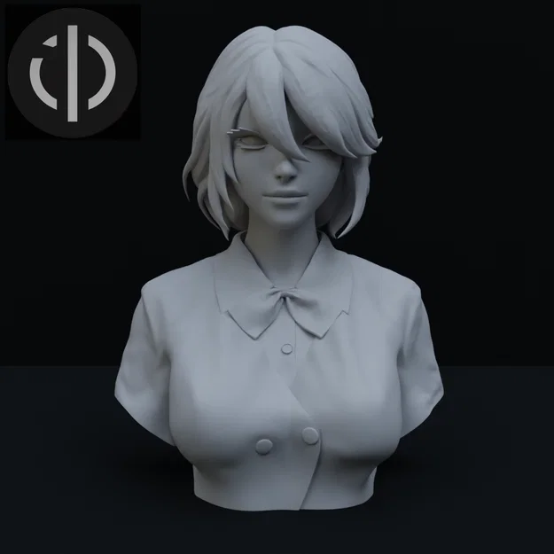 Mô hình tượng bán thân nhân vật nữ (Bust Lady 01) cho in 3D - Image 1
