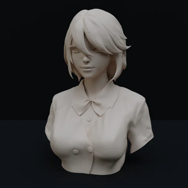 Mô hình tượng bán thân nhân vật nữ (Bust Lady 01) cho in 3D - Image 3