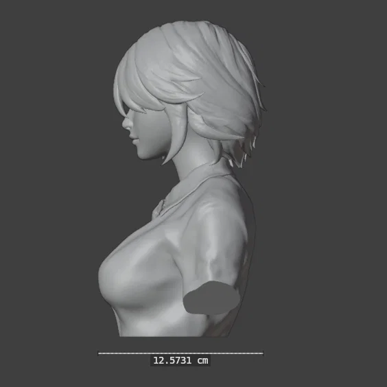 Mô hình tượng bán thân nhân vật nữ (Bust Lady 01) cho in 3D - Image 5