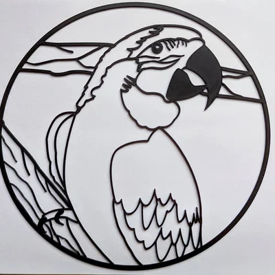 Macaw - Line Art (Vẹt macaw - Line Art)