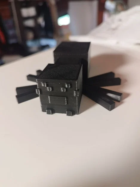 Móc khóa nhện Minecraft khớp cử động (Print-in-place) - Image 1