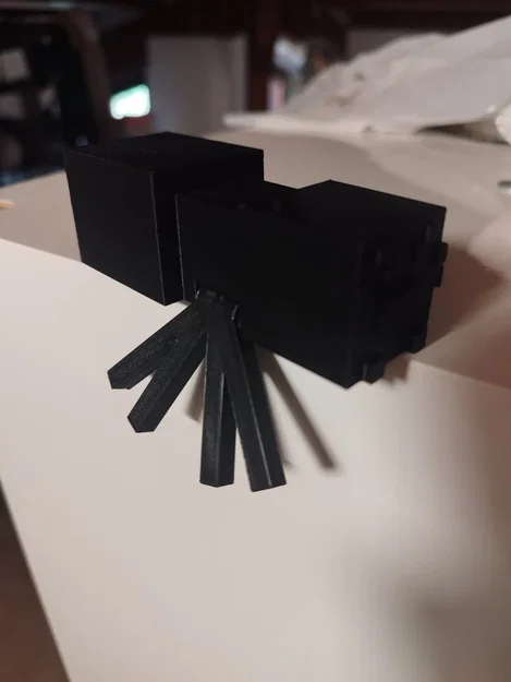 Móc khóa nhện Minecraft khớp cử động (Print-in-place) - Image 2