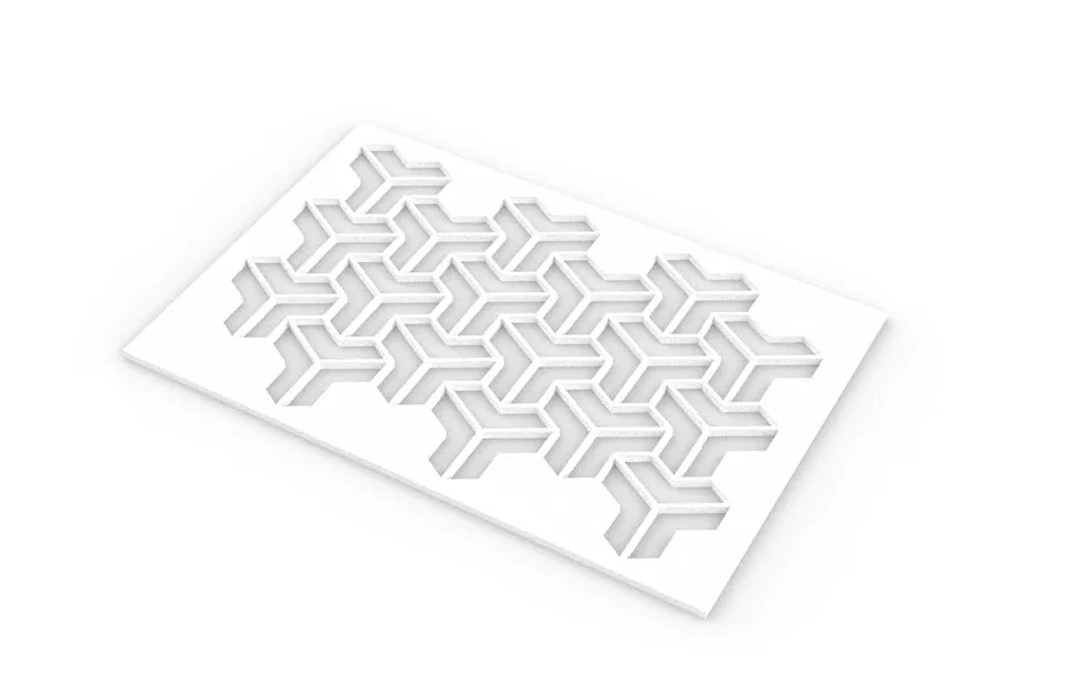 Khuôn mẫu trang trí Escher Pattern vô tận (3D Printed Stencil) - Image 1