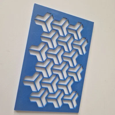 Khuôn mẫu trang trí Escher Pattern vô tận (3D Printed Stencil)
