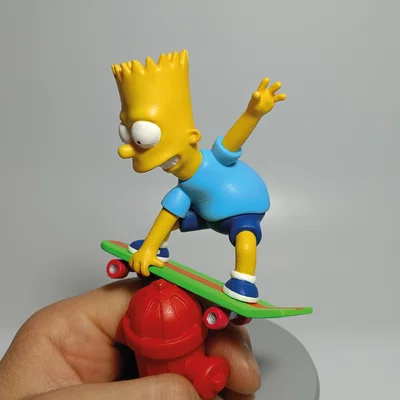 Mô hình Bart Simpson trượt ván in 3D độc đáo