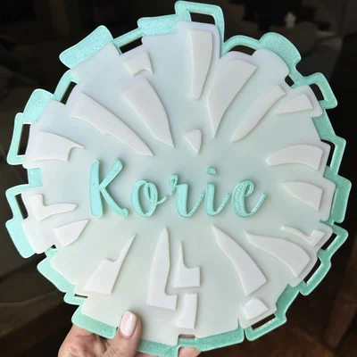 Bảng tên Cheer Pom Pom (tuỳ biến tên)