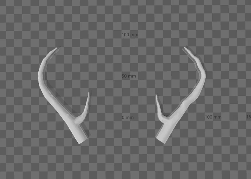 Mô hình cặp gạc hươu nhỏ (Small Deer Antlers) cho trang trí 3D - Image 1