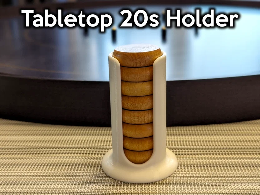 Holder để bàn đựng 20s Crokinole (Crokinole Tabletop 20s Holder) - Image 1