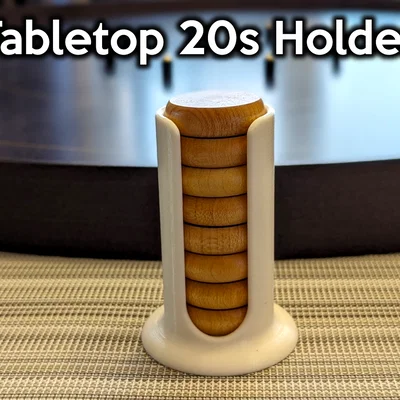 Holder để bàn đựng 20s Crokinole (Crokinole Tabletop 20s Holder)