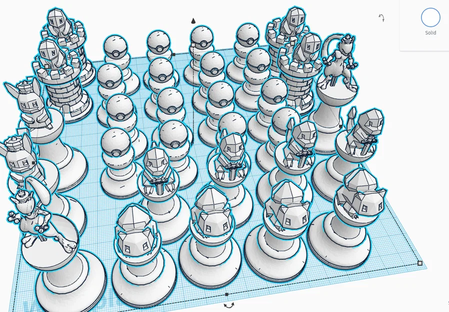 Bộ quân cờ Pokemon in 3D độc đáo cho bàn cờ vua của bạn - Image 2