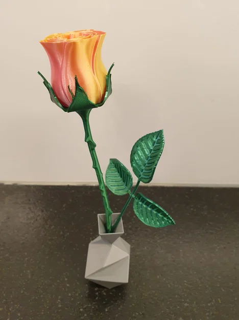 Mẫu hoa hồng in 3D nghệ thuật: Hướng dẫn in ấn chi tiết - Image 5