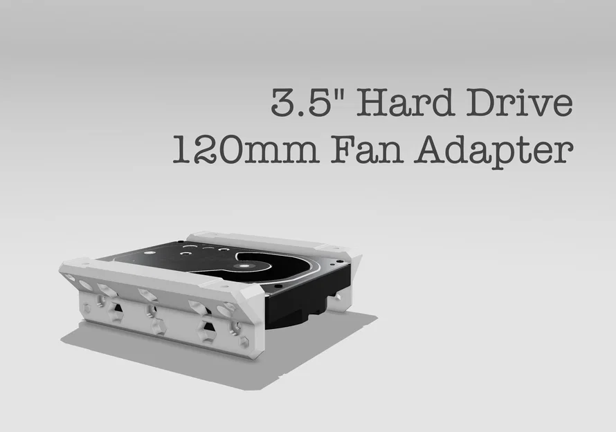 Adapter gắn ổ cứng 3.5" vào khe quạt 120mm trong PC case - Image 1