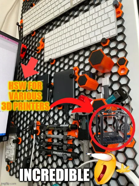 Tường lưu trữ Honeycomb (HSW) cho nhiều máy in 3D khác nhau - Image 1