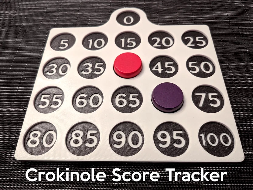 Bảng Theo Dõi Điểm Crokinole (Crokinole Score Tracker) - Image 1