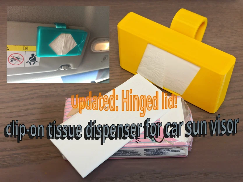 Hộp nhả khăn giấy kẹp lên sun visor ô tô (clip-on) - Image 1