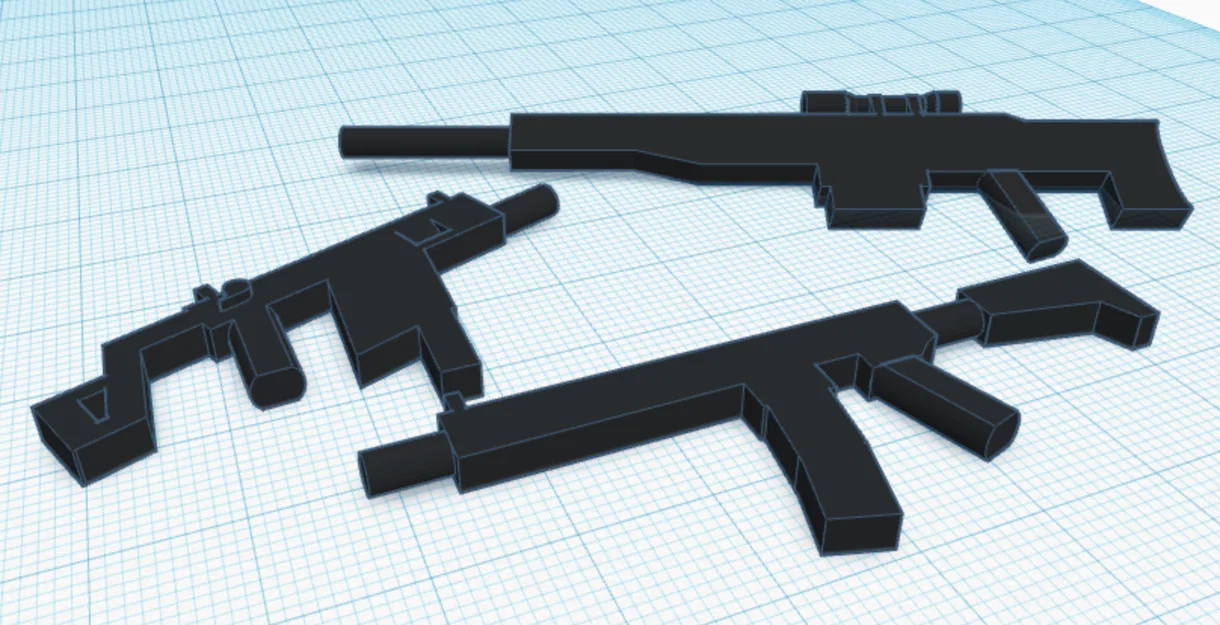 Bộ phụ kiện vũ khí Dummy 13 gun pack #1 cho mô hình 3D - Image 1