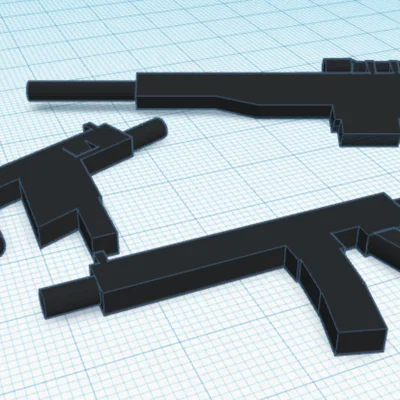 Bộ phụ kiện vũ khí Dummy 13 gun pack #1 cho mô hình 3D