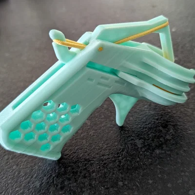 Súng bắn đĩa 6 viên phiên bản Ergo công thái học - Đồ chơi in 3D