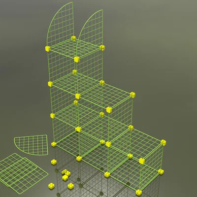 Connector khối lưới wire cube cho tủ quần áo (Wire Cube Connectors Closet Organisers)