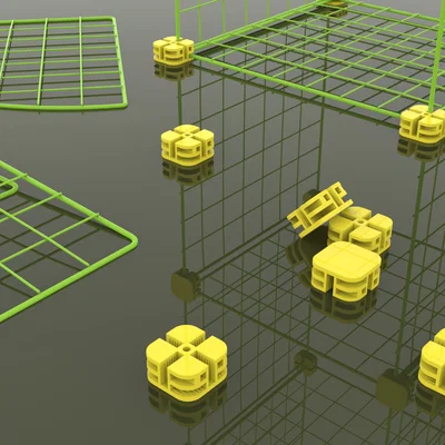 Connector khối lưới wire cube cho tủ quần áo (Wire Cube Connectors Closet Organisers)