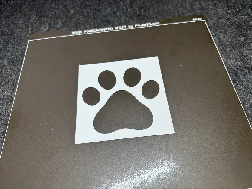 Khuôn vẽ hình chân mèo (Stencil) dùng cho vẽ tay và Airbrush - Image 1