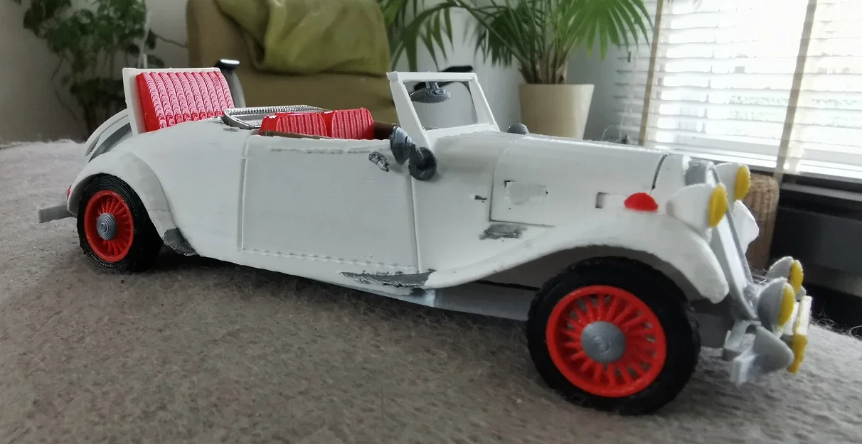 Mô hình xe cổ Citroen Traction Cabriolet 1954 tỷ lệ 1:25 in 3D - Image 1