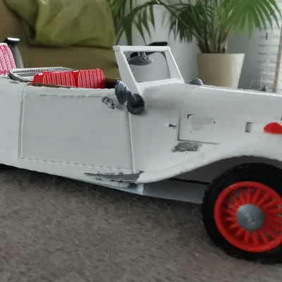 Mô hình xe cổ Citroen Traction Cabriolet 1954 tỷ lệ 1:25 in 3D