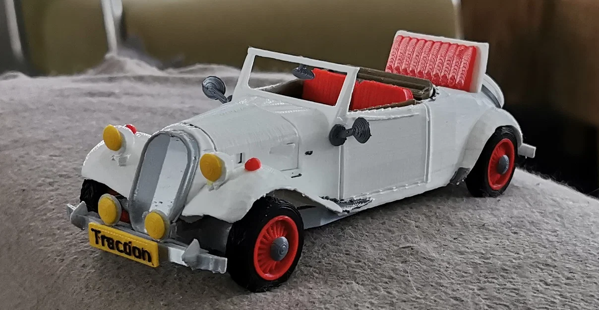 Mô hình xe cổ Citroen Traction Cabriolet 1954 tỷ lệ 1:25 in 3D - Image 2