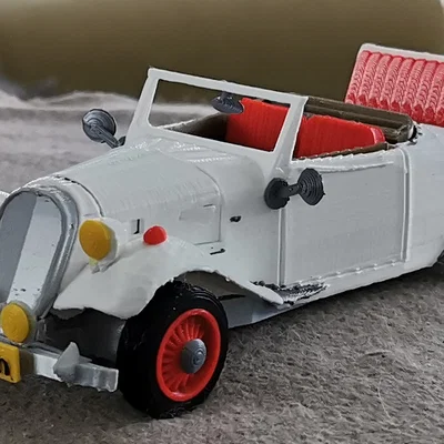 Mô hình xe cổ Citroen Traction Cabriolet 1954 tỷ lệ 1:25 in 3D