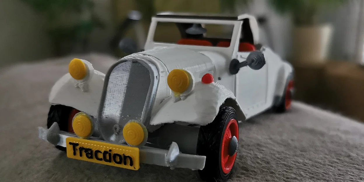 Mô hình xe cổ Citroen Traction Cabriolet 1954 tỷ lệ 1:25 in 3D - Image 3
