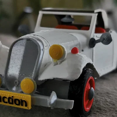 Mô hình xe cổ Citroen Traction Cabriolet 1954 tỷ lệ 1:25 in 3D