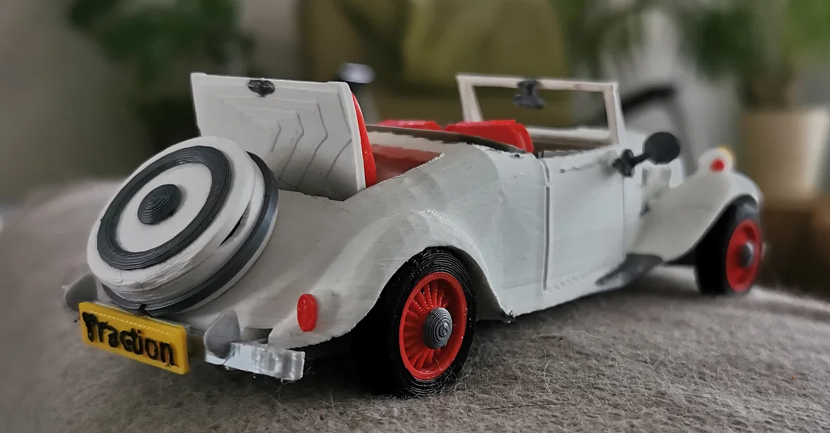 Mô hình xe cổ Citroen Traction Cabriolet 1954 tỷ lệ 1:25 in 3D - Image 9