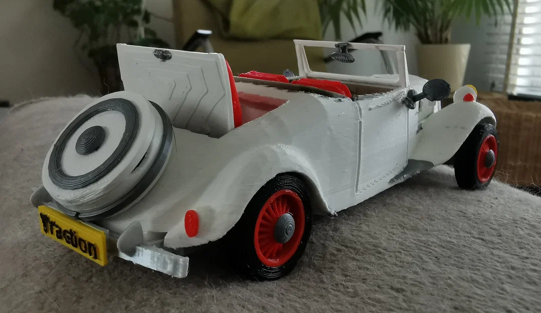 Mô hình xe cổ Citroen Traction Cabriolet 1954 tỷ lệ 1:25 in 3D - Image 10